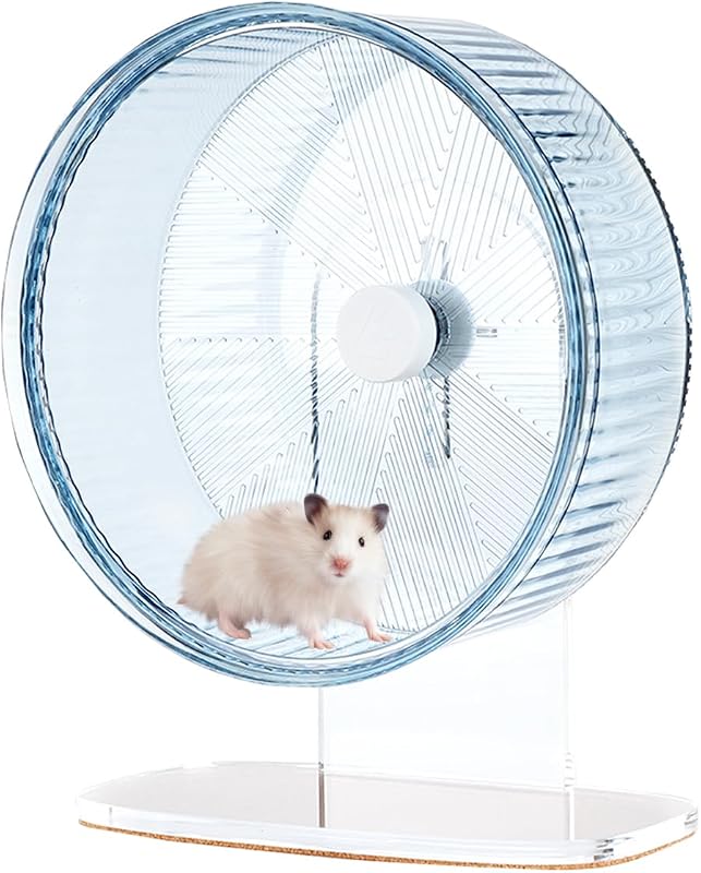 Roda de Exercício Silenciosa para Hamsters com Altura Ajustável mini&moe Azul 16,5 cm