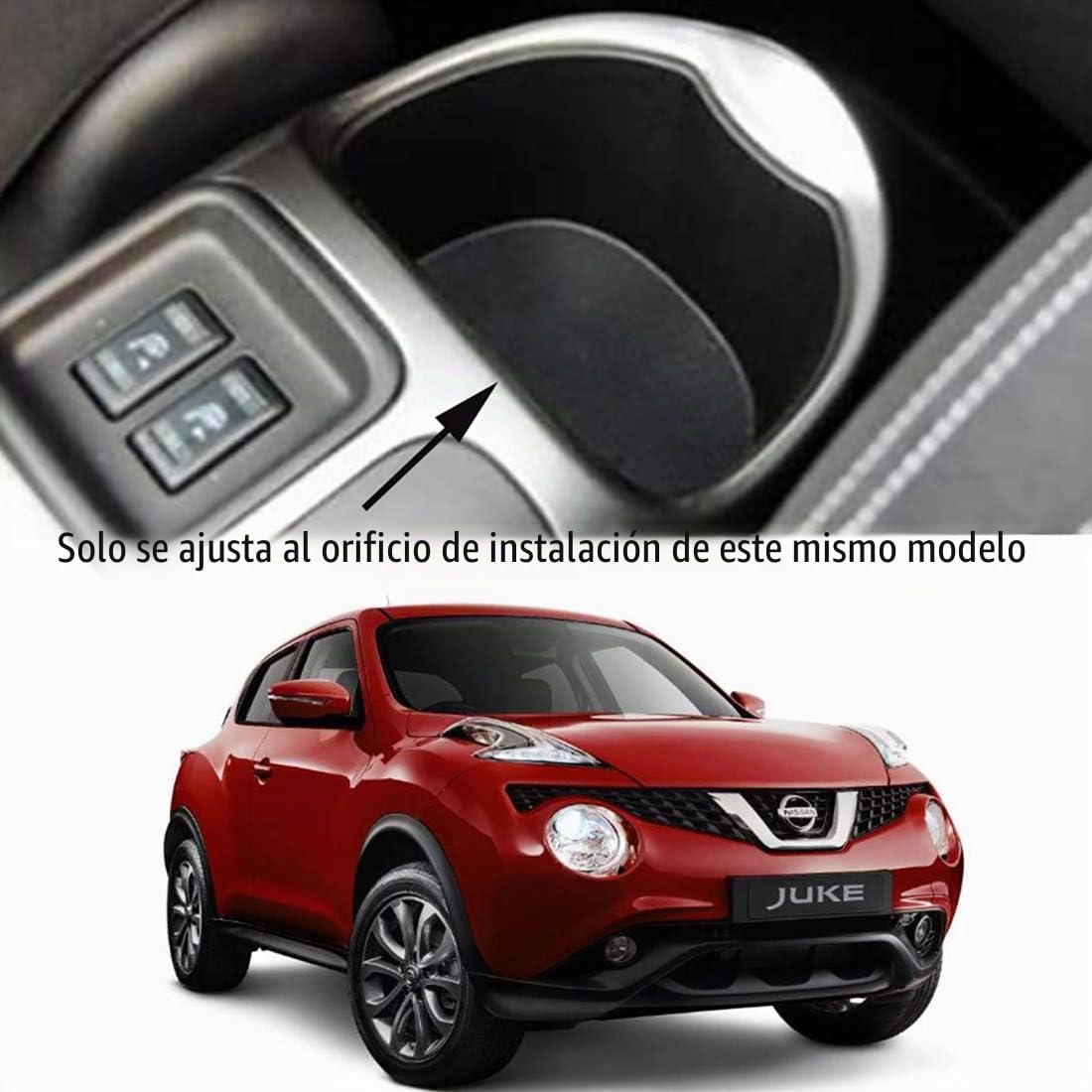 YJYWZH Doble Capa Consolas Reposabrazos Caja para Nissan Juke Reposabrazos Caja de Almacenamiento Apoyabrazos de la Consola Coche con portavasos
