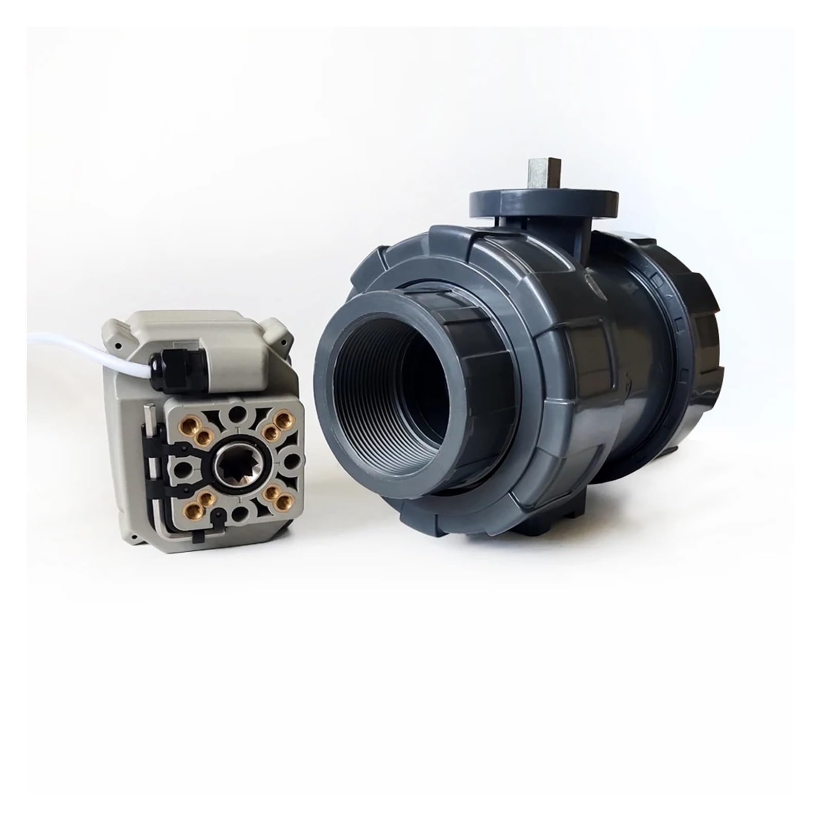 Valvola a sfera elettrica DN40 50mm UPVC 2/3/5/7 fili azionamento motore valvola motorizzata per alimentazione idrica serbatoio acqua (Dc12-cr501, colla End (non filetto))