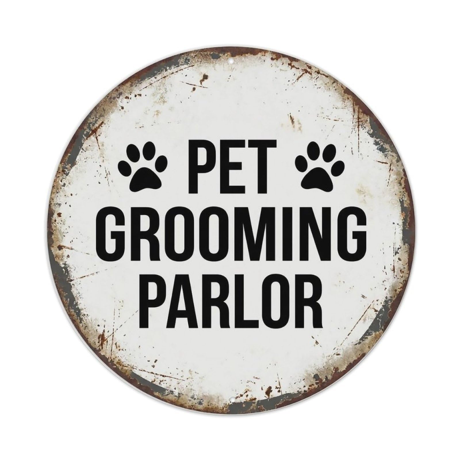 Vintage Pet Grooming Parlor Salon Metal Tin Sign