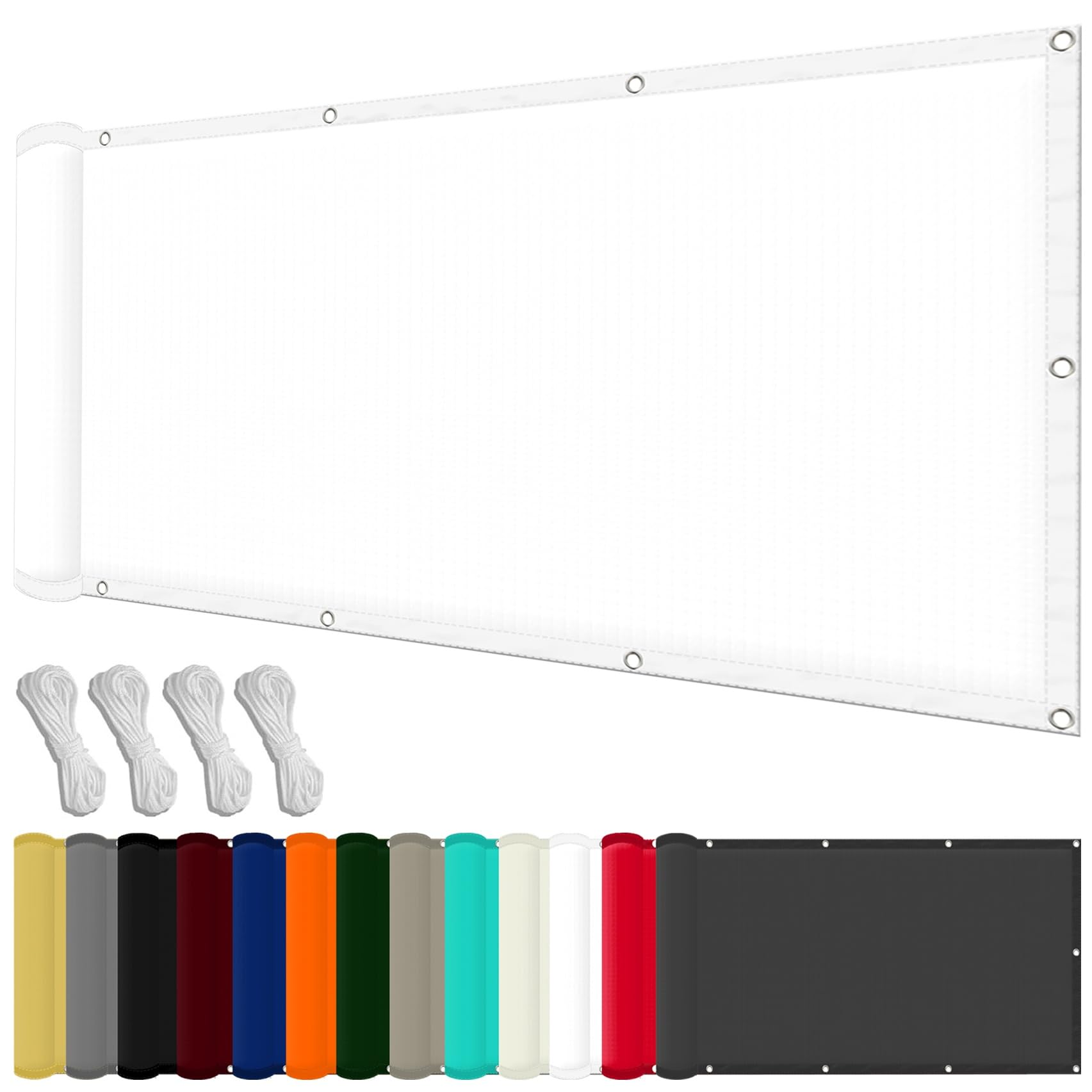 Filet d'ombrage de qualité supérieure imperméable et résistant blanc