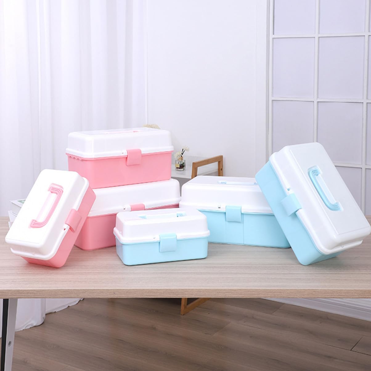Scatola Porta Oggetti per Pittura in Pp Design a Strati Separati, Organizer Portatile per Strumenti Artistici e Cancelleria, per Mantenere Ordinata la Scrivania