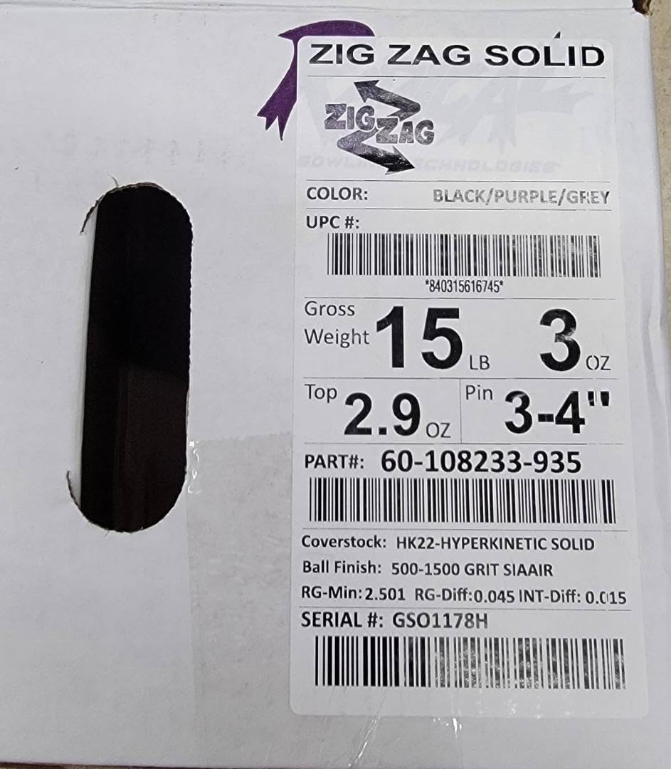 限界❝ジグザグソリッド❞ ラディカル ボウリング 15ポンド 限界