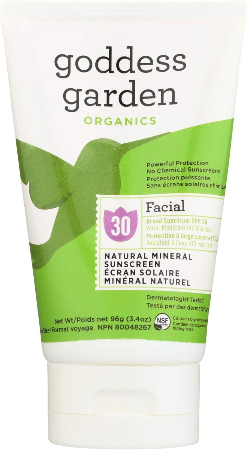 Goddess Garden Organic Sunscreen Facial SPF 30 Lotion 3.4 oz