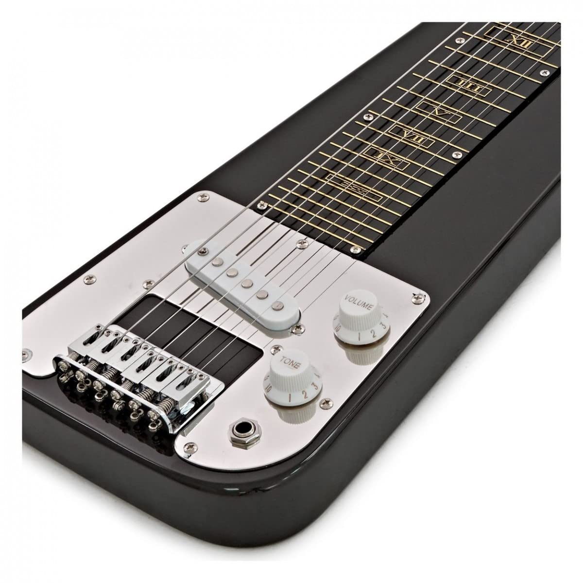 Gear4music Kit Chitarra Lap Steel con Supporto e Slitta Tonebar | Pickup Single Ceramico, Ponte Hardtail Fisso, Controlli Volume e Tono, Borsa da Trasporto Inclusa