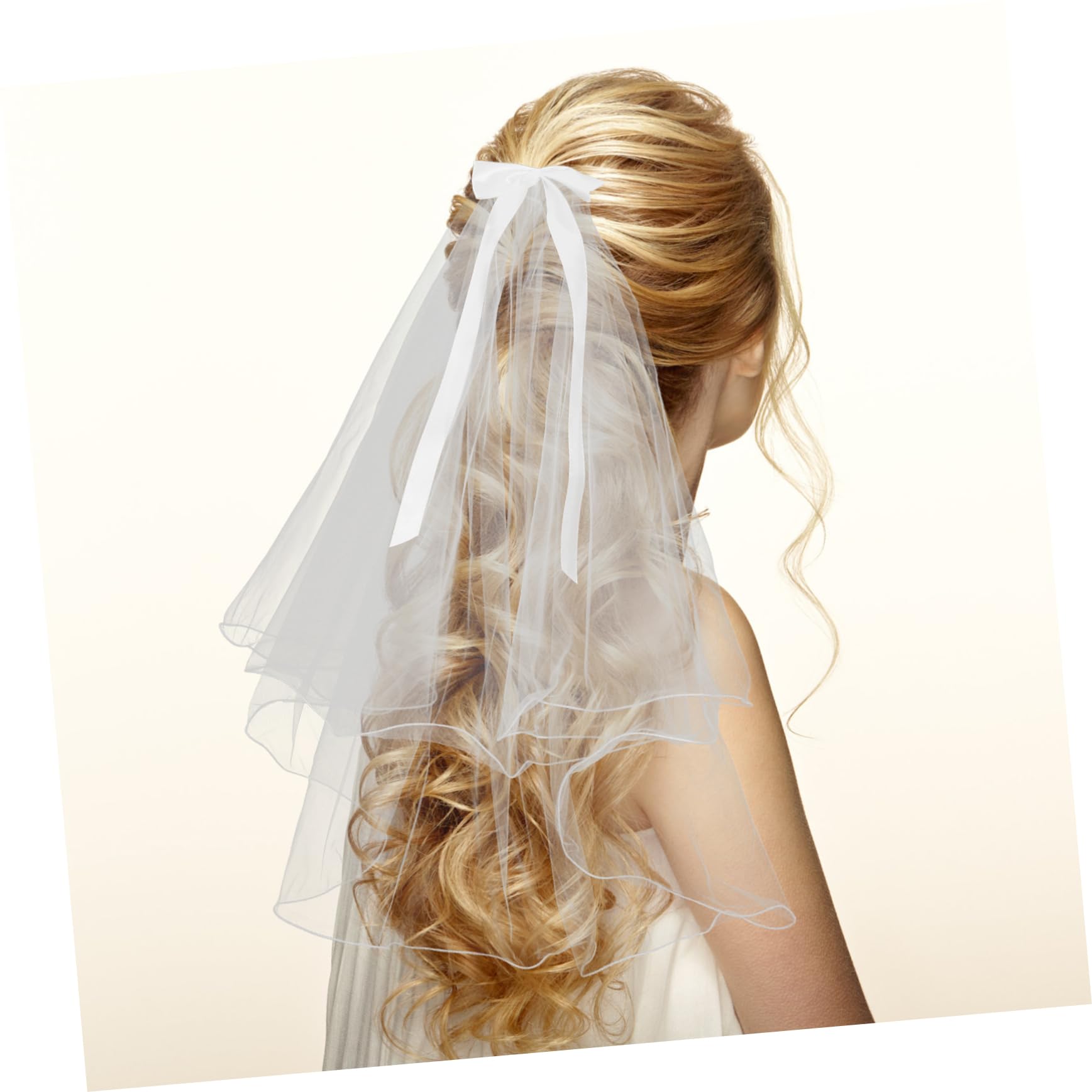 VALICLUD 5stücke Hochzeit Schleier Mit Doppelter Haarschleife Romantischer Brautschleier Für Hochzeiten Ohne Perlen Elegante Brautaccessoires Für Unvergessliche Momente