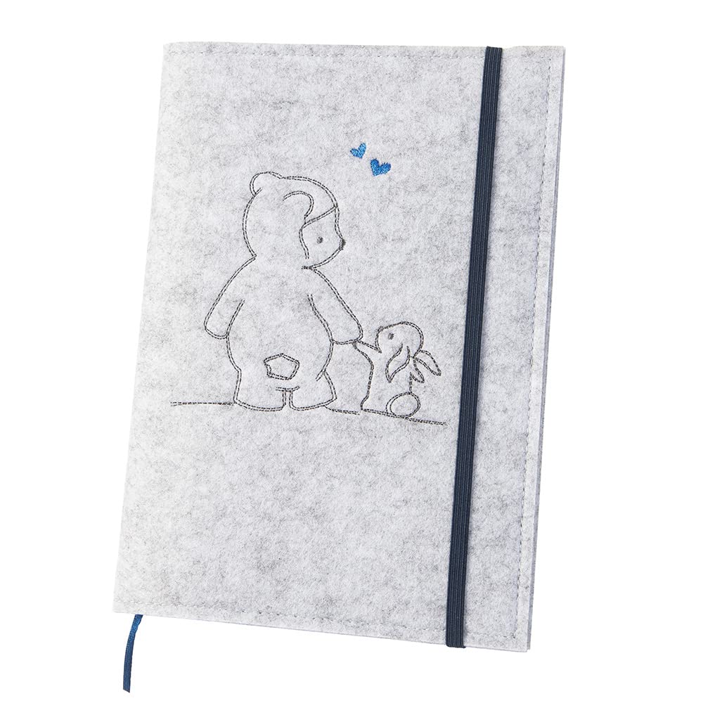 Custodia In Feltro Per Libretto Sanitario - Chiusura A Bottone, Motivo Orso, 2 In 1 Per Documenti E Vaccini - Foto 14