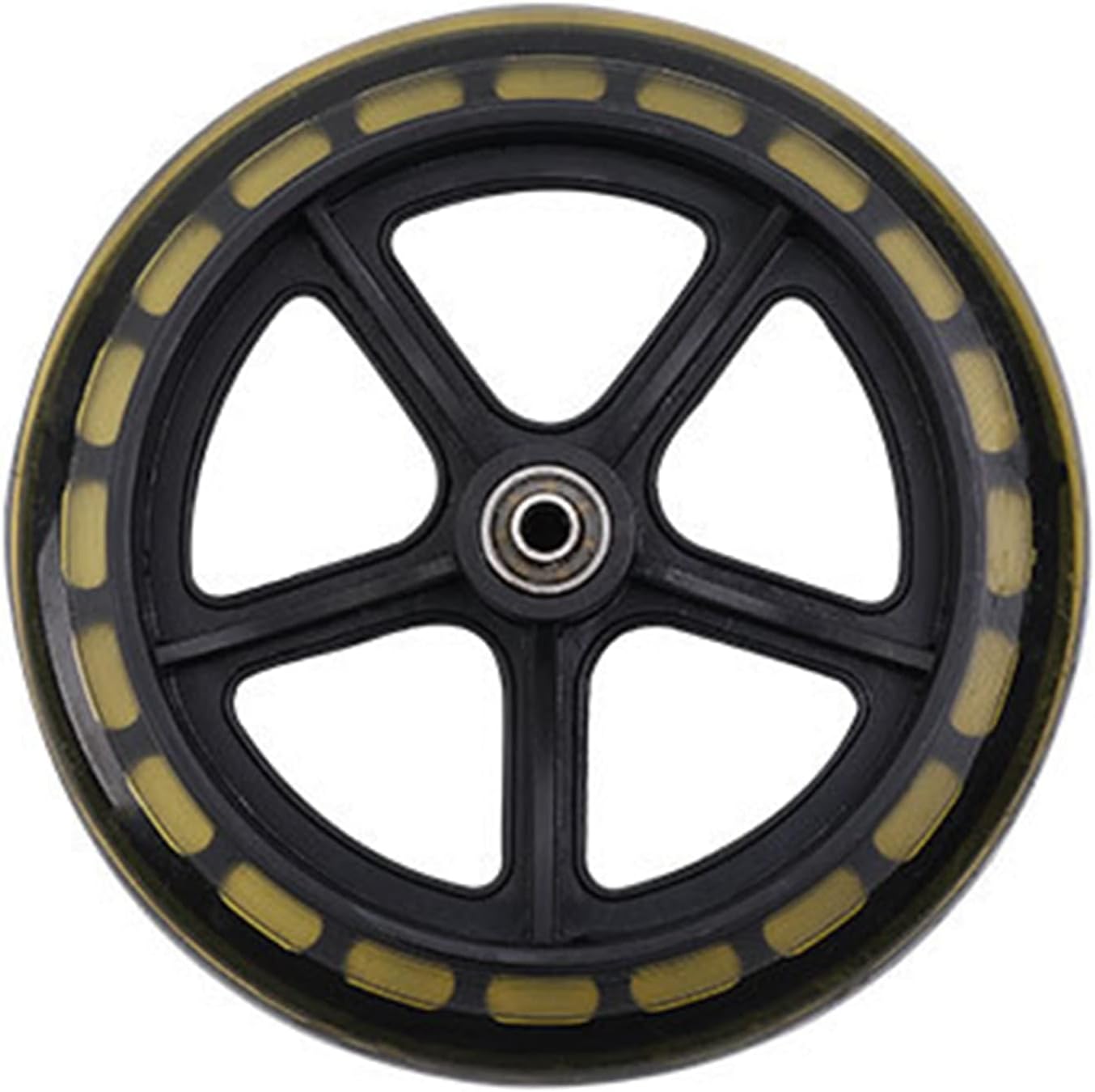 Wheelchair Wheels,8 Inch Solid Black Caster Wheel Replacement Parts For Wheelchairs Rollators WalkersDisabled Wheelchair Wheels Wheelchair Accessory Wheelchair Front Wheels Old People Walk Chair