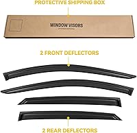 Vista 373 de Visera de ventana para Chevy Silverado 1500/GMC Sierra 1500/Avalanche/Suburban Crew Cab 2007-2013, protectores de lluvia, deflector de ventilación