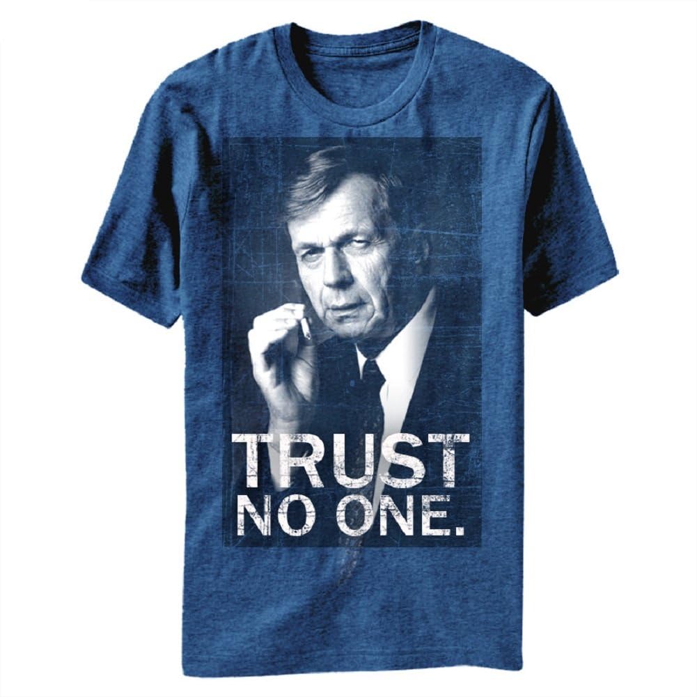 X-Files Trust No One Adult Heather Blue T-Shirt