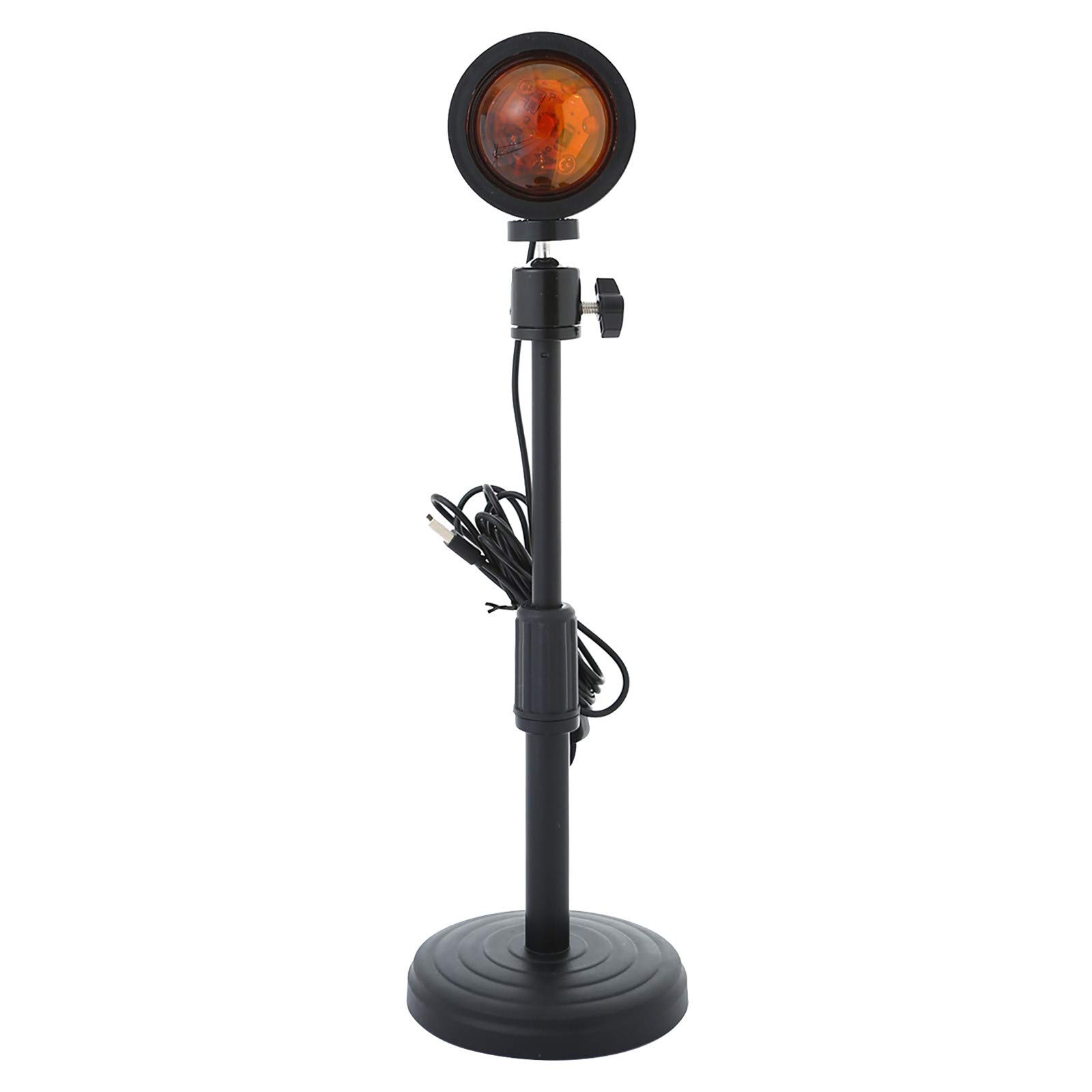 Lumière coucher de soleil rétractable et détachable à rotation LED