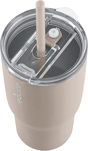 Miniatura 9 de REDUCE Cold1 - Vaso de 34 onzas con tapa y popote, botella de agua de acero inoxidable aislada al vacío para el hogar, la oficina o el automóvil