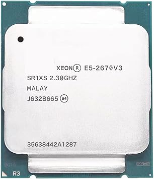 CPU Xeon CPU E5-2670V3 SR1XS X99 2.30GHZ 30M 12-CORES E5 2670 E5-2670 V3 LGA2011-3 Processor E5 2670V3 CPU