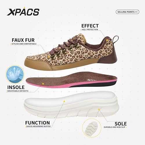 Miniatura 5 de XPACS Tenis ortopédicos para caminar para mujer, cómodos tenis de moda para fascitis plantar, soporte de arco, zapatos casuales para aliviar el