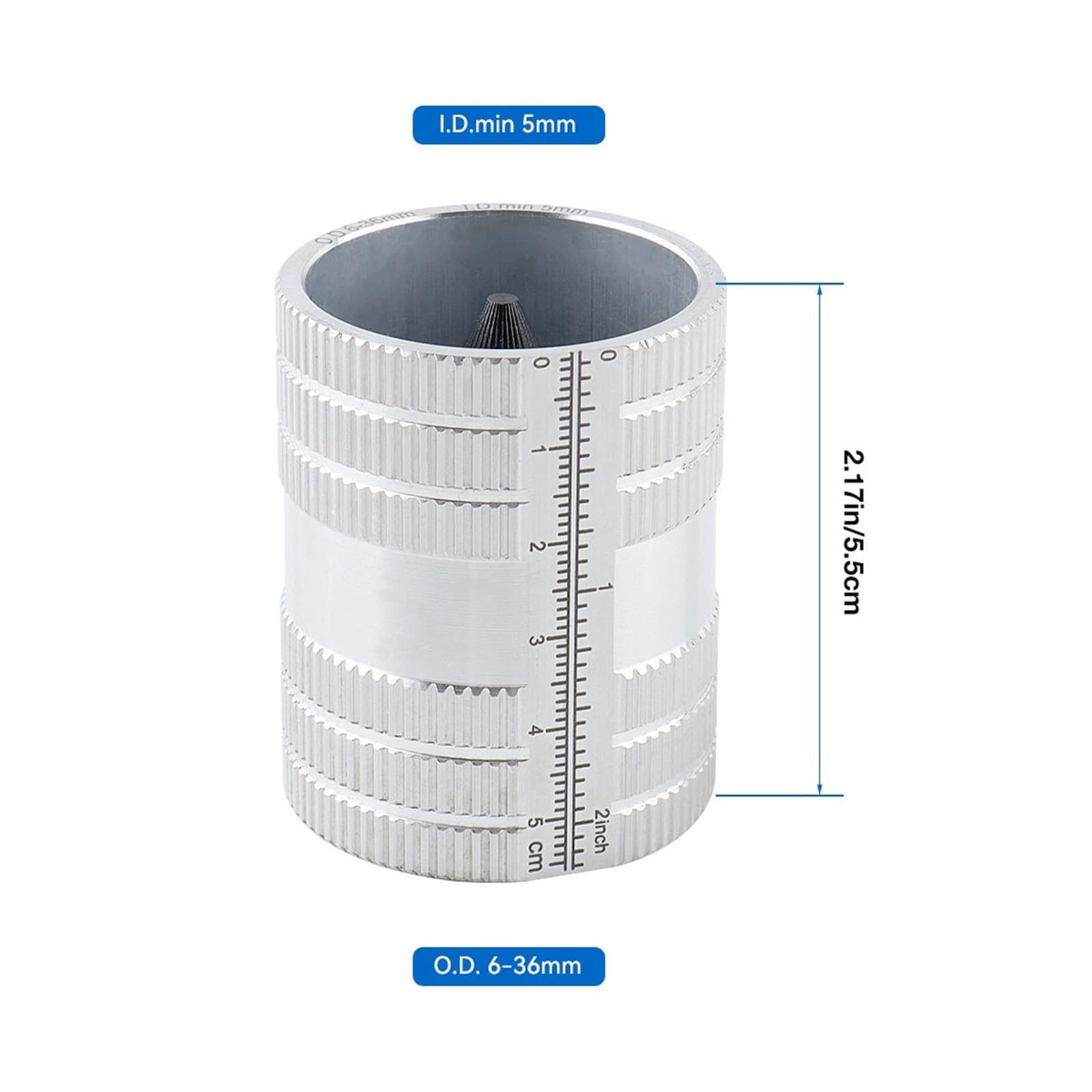 Narzędzie do gratowania rur miedzianych/aluminiowych, 1/4" do 1-3/8 Całkowicie metalowy rozwiertak do wewnętrznej zewnętrznej rury, fazowanie rur, hydraulik(2pcs)