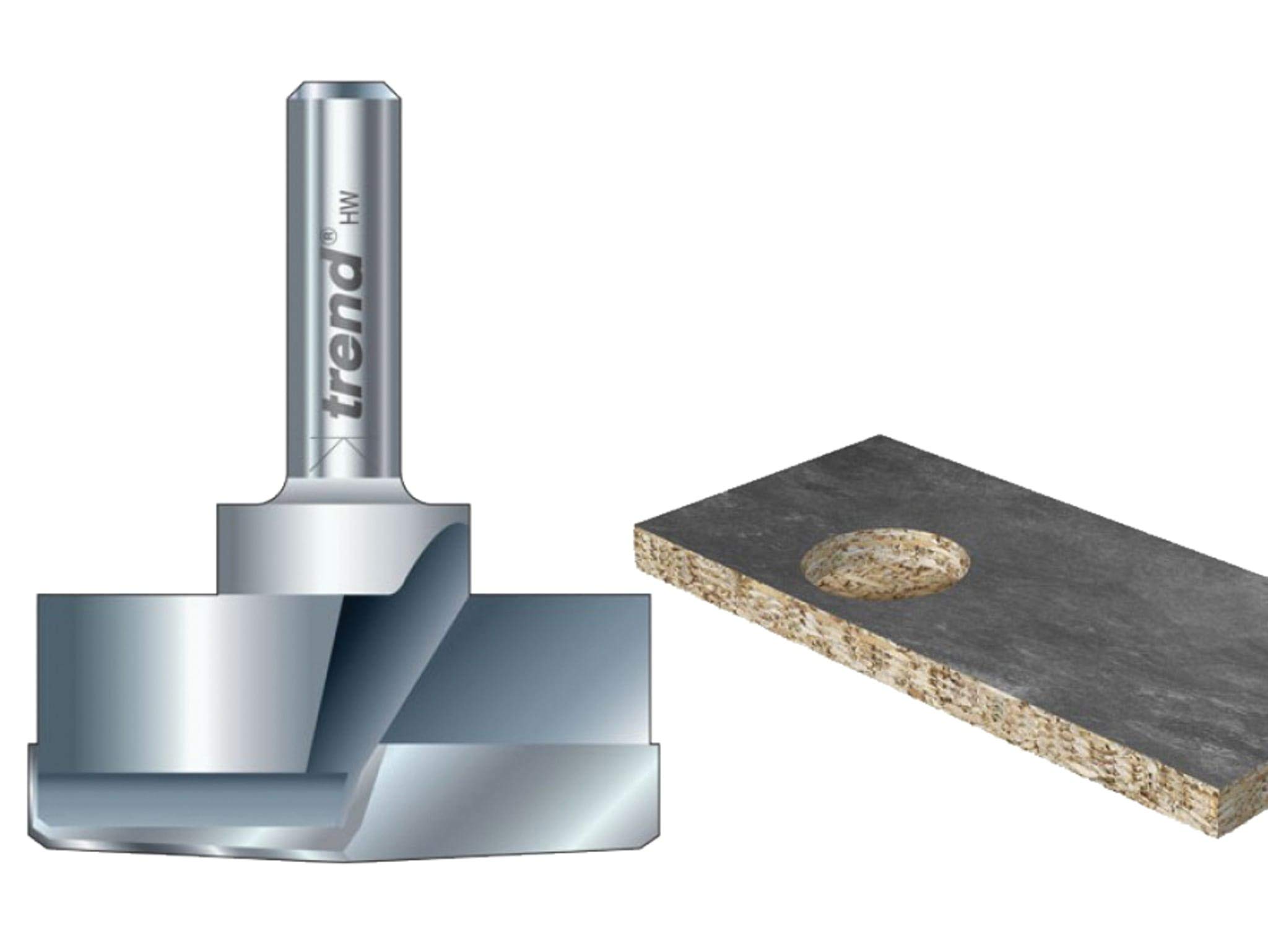 Trend T421/35X1/4Tc T421/35 X 1/4 Tct Hinge Sinking Bit 35Mm Diameter 5027654020852