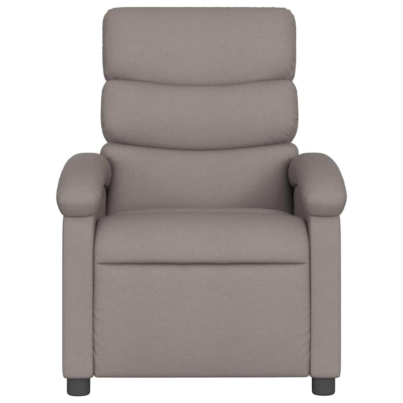 Fotel do masażu z funkcją masażu, kolor taupe – ergonomiczny fotel relaksacyjny, obicie z materiału, pozycja siedząca 70 x 92 x 99,5 cm/pozycja leżenia 70 x 147 x 80 cm, dla dorosłych
