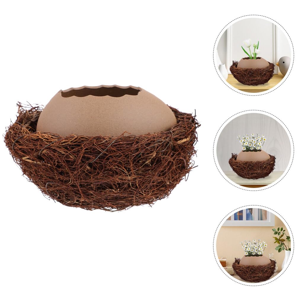 ダチョウの卵の殻　7個セット　美品 Amazon.co.jp: Kichvoe 1 セット ダチョウの卵殻の花瓶 セラミック