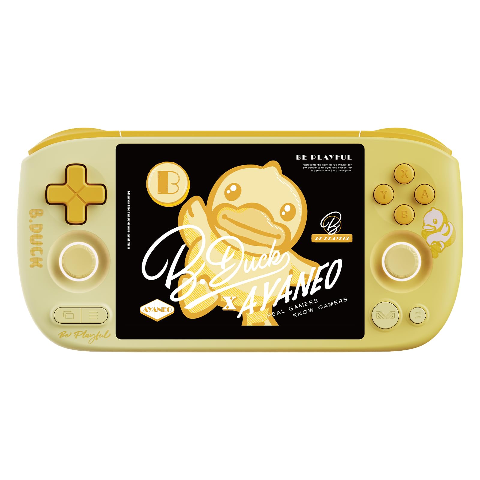 AKNES AYANEO Pocket AIR Mini Consola, 3GB+64GB (B.Duck) | Pantalla HD 4,2" 500 Nits (1280x960 LCD, 60Hz), Sistema Android 11 con Helio G90T, Joystick y Gatillo Hall