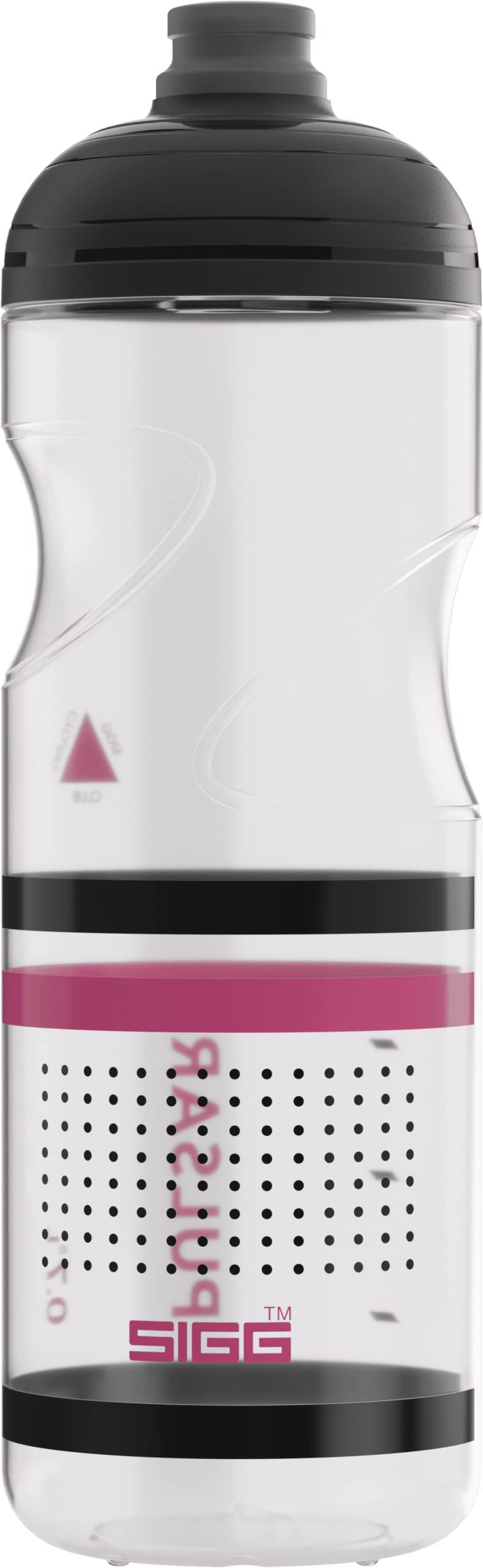 Sigg, Soft Bike Water Bottle, Pulsar Transparent Pink, Squeezable, Dishwasher Safe, Lightweight, Leakproof, BPA Free, Pink