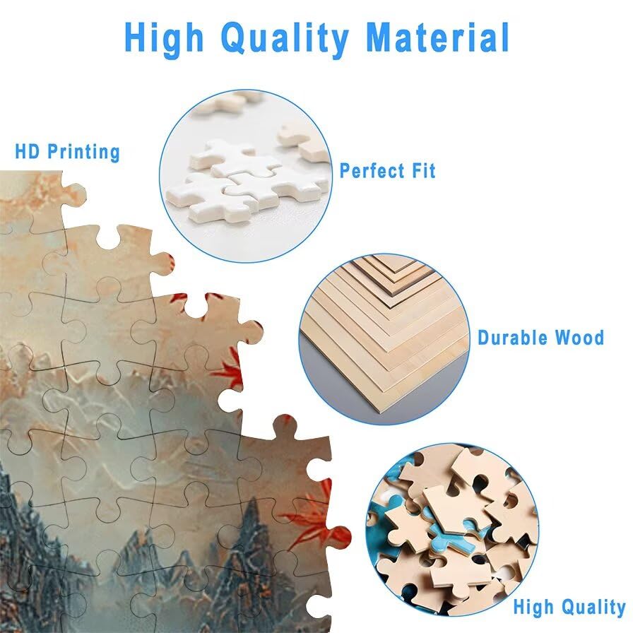 Puzzle 1500 Piezas Otoño para Adultos, Puzzle Paisajes de Madera con Caja Regalo para Adultos, Rompecabezas Desafiante para Toda la Familia, Rompecabezas para Regalo Mujer, Home Decoration, -4957