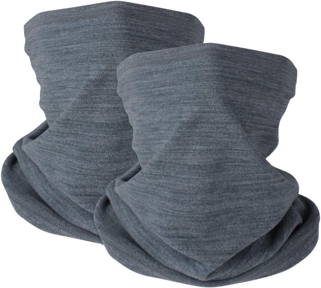 Winter Neck Gaiter Fleece Windproof Neck Warmer Snood for Sports and Outdoors, Men Women Neck Scarf Beanie Headwear for Skiing Running Cycling
