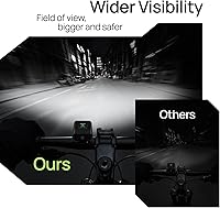 Vista 3 de Luces inteligentes para bicicleta delanteras y traseras, kit R15, recargable por USB C con detección automática de frenos, 500 lúmenes impermeable