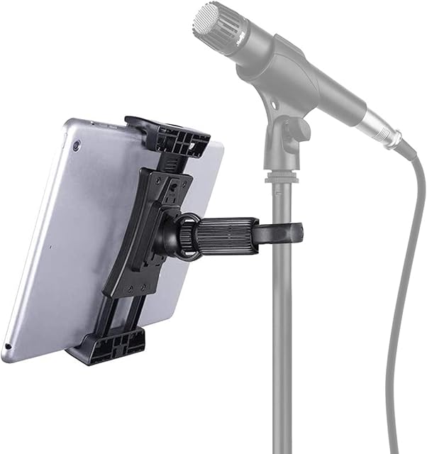 Tablet Mounts for Microphone Stands, Tensun Microphone Tablet Holder, Mic Music Stand Mount for iPad, iPad Pro, iPad Mini, 2, 3, iPad Air, iPhone Smartphone 4.7-12.9" Tablets