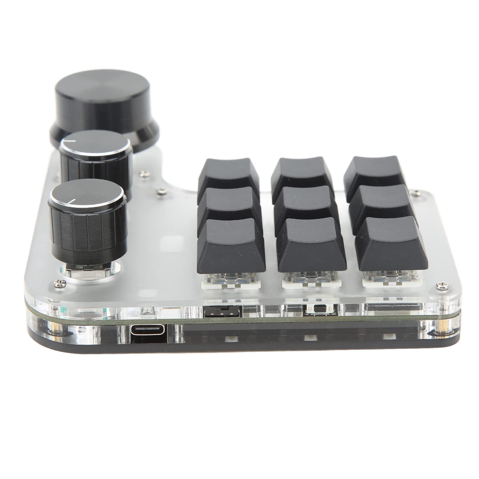 Einhand-Gaming-Tastatur, Programmierbare Tastatur, Makro-Tastatur mit Speicherfunktion, Acryl für Büro, Spiele