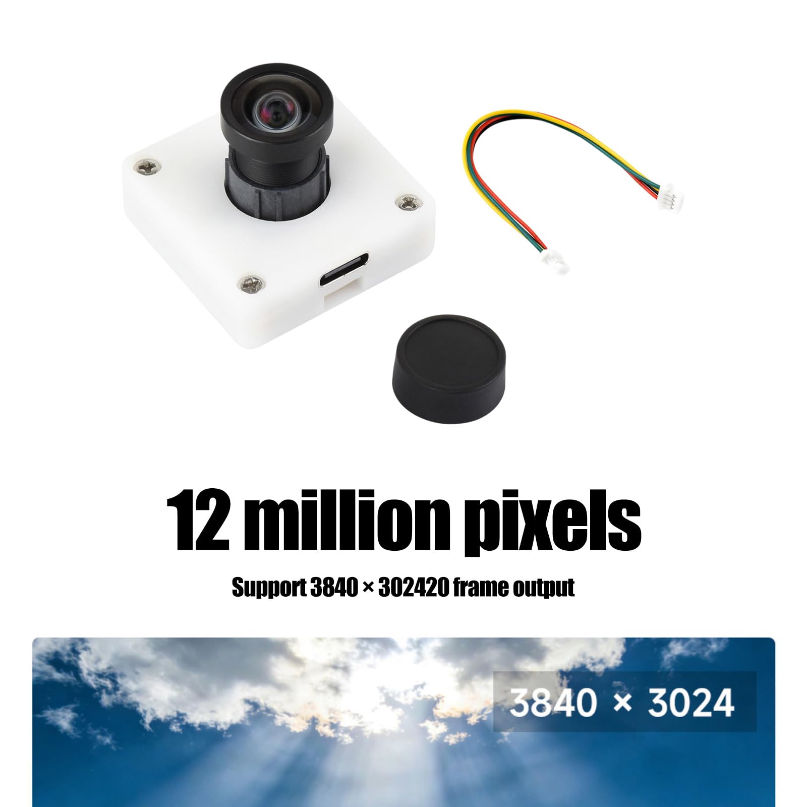 Modulo fotocamera industriale IMX577 12 3840 x 3024 113° FOV Progetto di automazione USB fotocamera per streaming