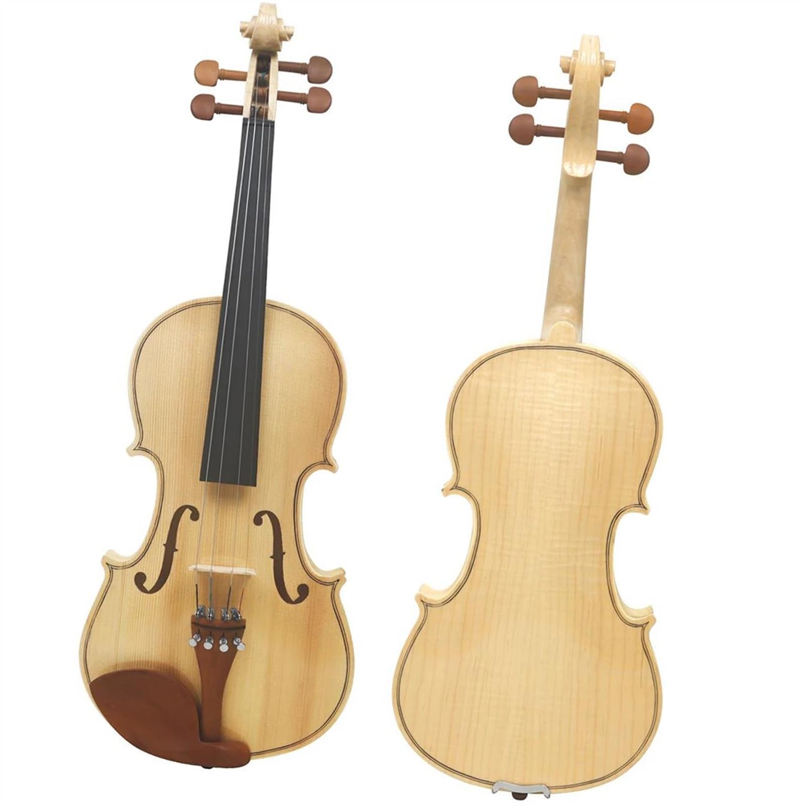 Violine 4/4 Violine, Handgeschnitzt Holzfarbe Violinen-Set Mit Bogen