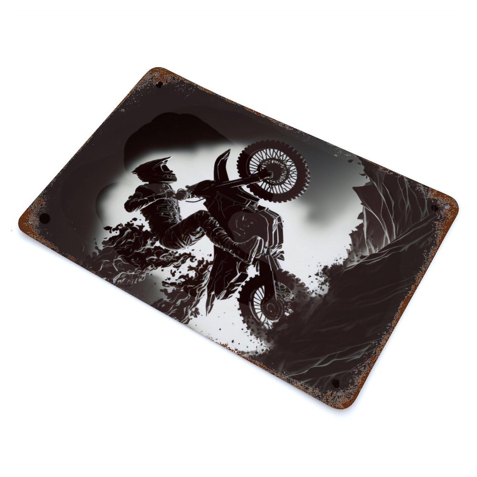 Thrill Seeker Rusty Metal Tin Sign 11.8"x7.9", Classic Wall Plaque for Pub, Kitchen And Man Cave Decor