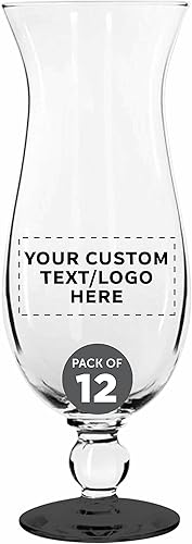 Miniatura 15 de DISCOUNT PROMOS Vasos Libbey Hurricane personalizados de 16 onzas, juego de 12, paquete personalizado a granel, vasos de marca para cóctel, piña
