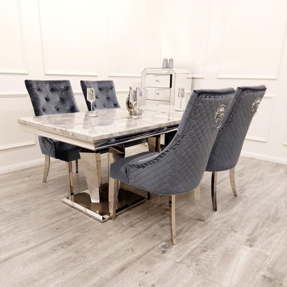 Amazon｜エレガントなAthena 1.8m ダイニングテーブル ダブルミラー