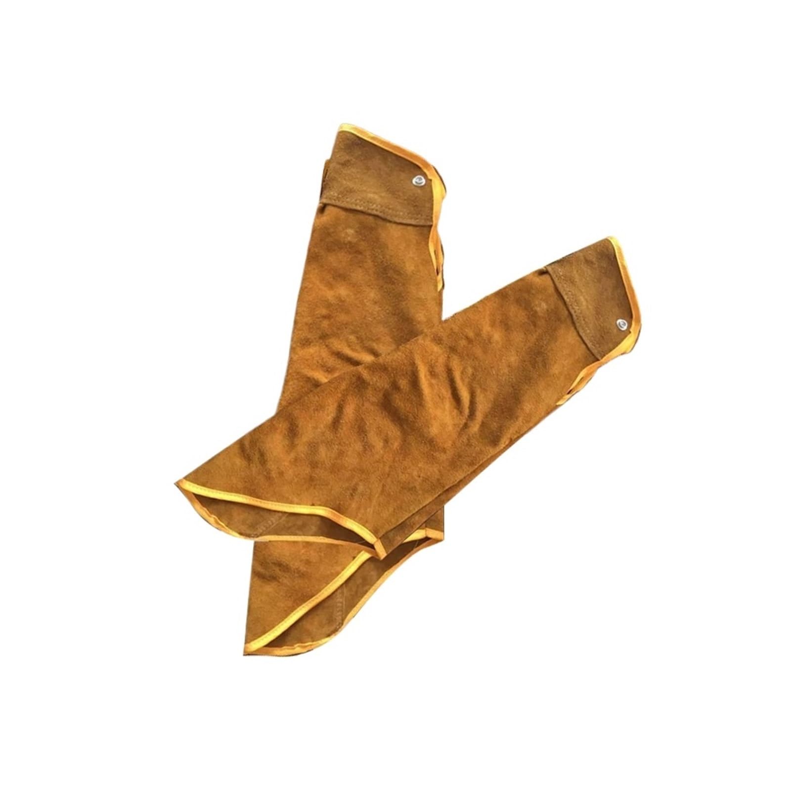 1 Pair Heat Resistant Welding Arm Sleeves Protection Cuff Safety For Workers Cowhide Leather Welded Sleeves Spark-proof(58cm)