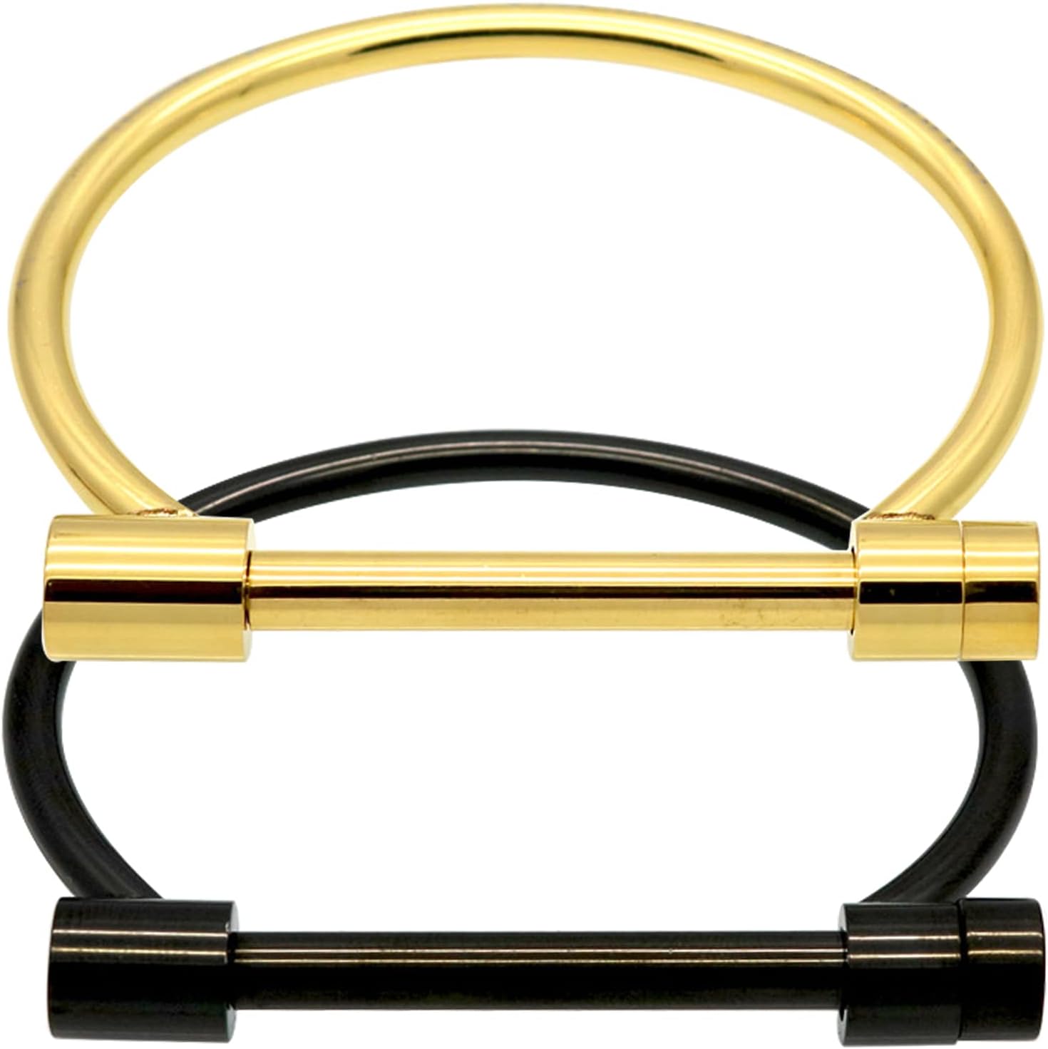 ALoveSoul 2 Pcs Screw Bracelet Stainless Steel Bar Cuff Bangle Set