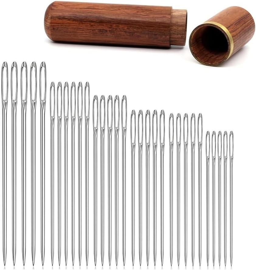 30 Pcs Knitting Needle Embroidery Needle Large Eye Sewing Needle for Crafting
