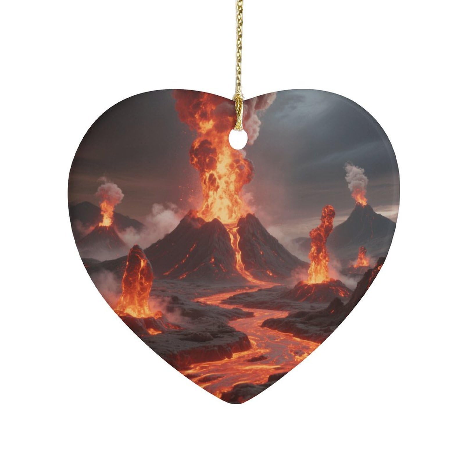 Fekiloot Style Volcanic Plateau Ceramic Ornament Home Decor Keepsake