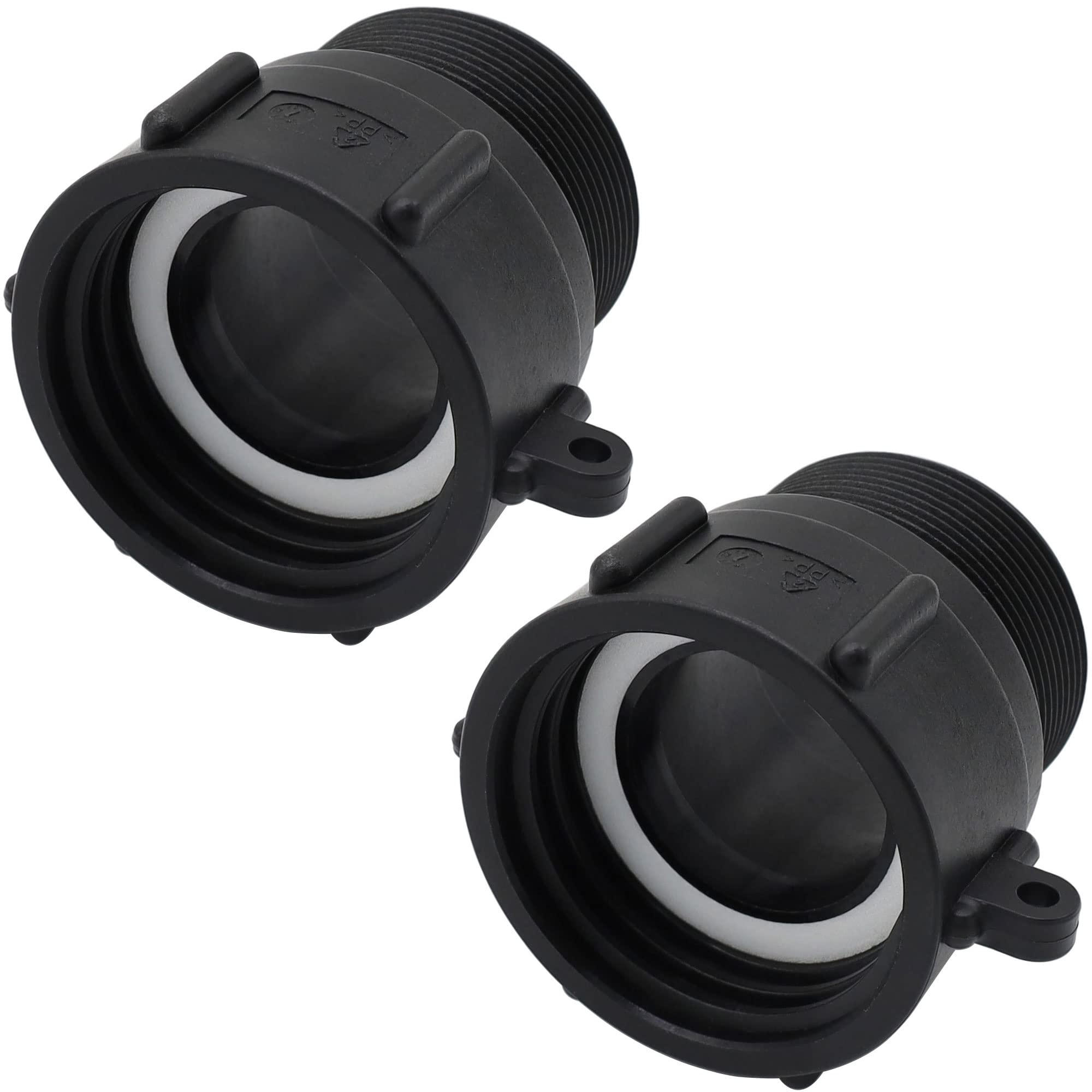 RadishGirls IBC Tote Fittings Adapter 2" Female Buttress Coarse Thread x 2" Male NPT Pipe Thread 275 330 Gallon IBC Tote Connector Water Tank Hose