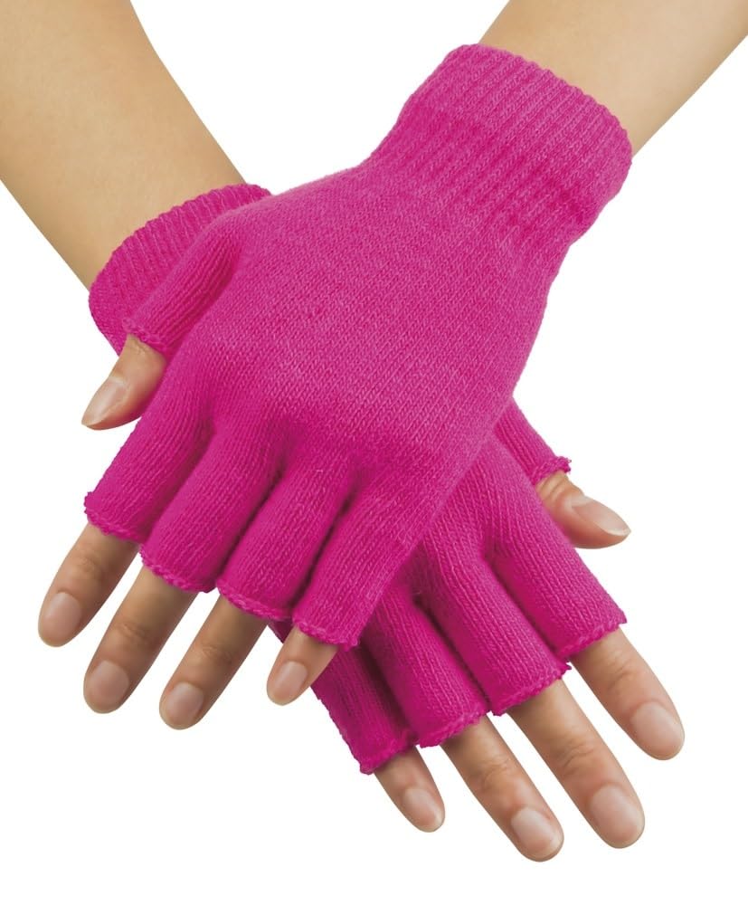 Boland Fingerless Gloves Neon Pink