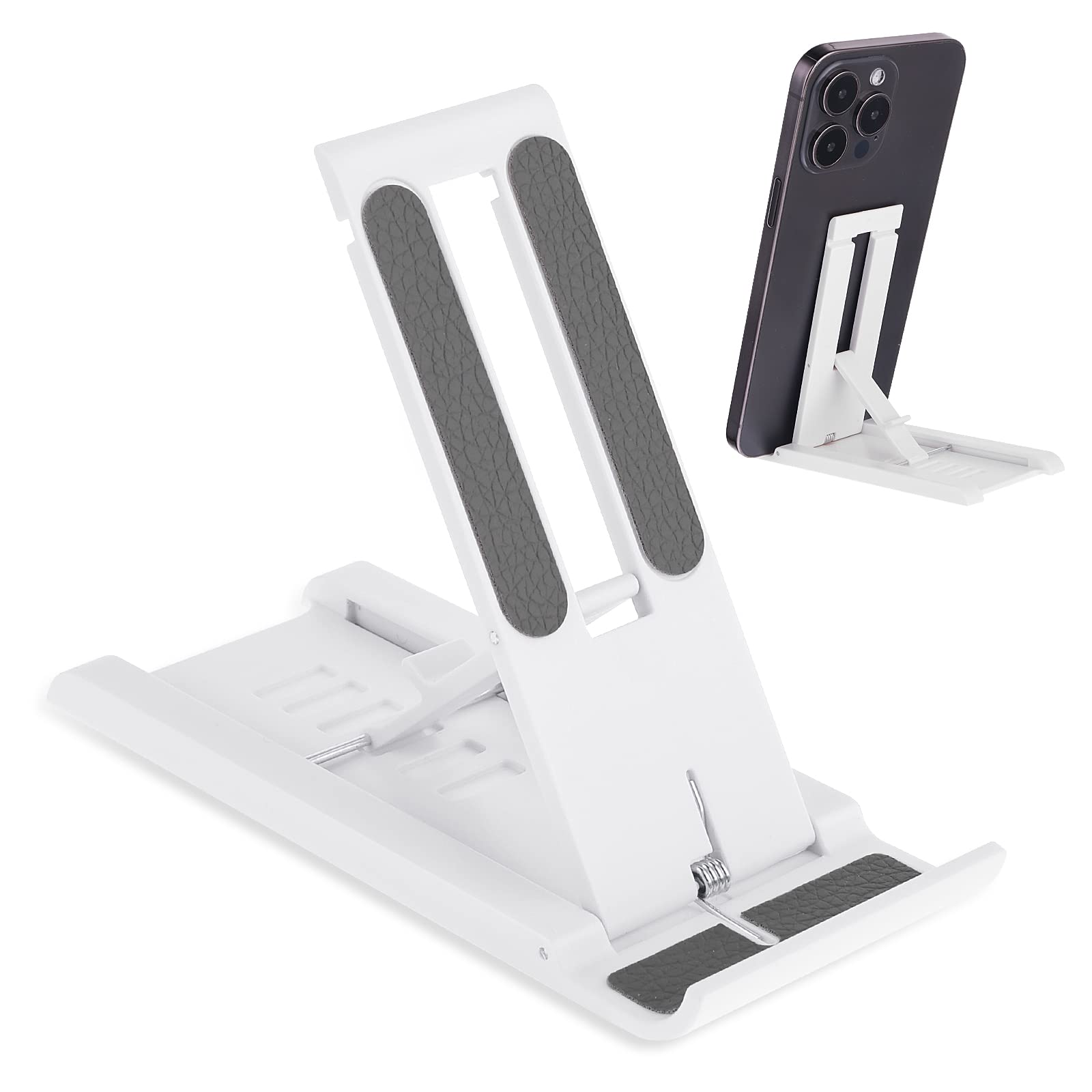 Soporte Plegable Para Móvil Y Tablet - 6 ángulos Ajustables, Base Ventilada, Compatible Hasta 10''