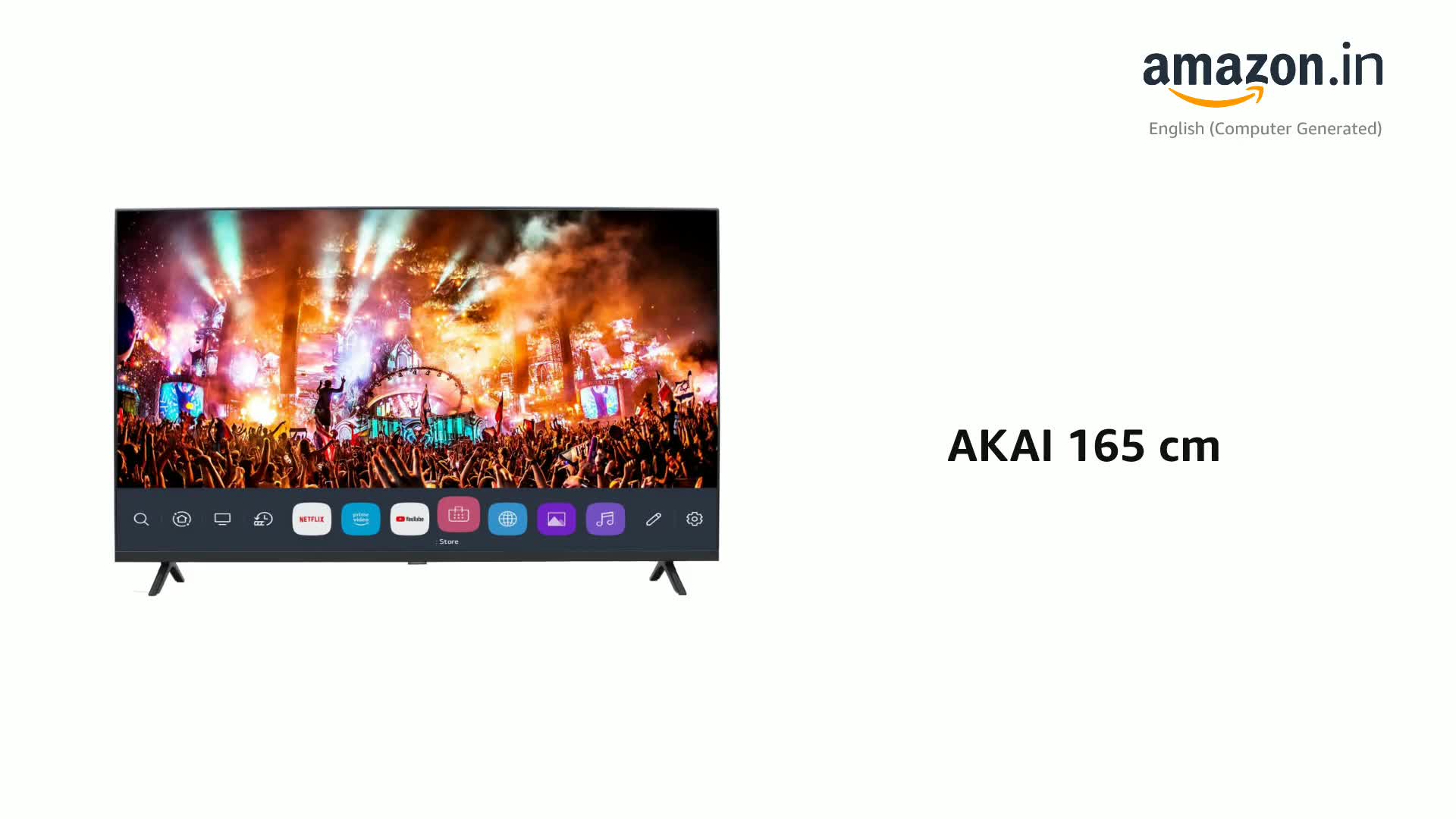 AKAI 165 cm (65) Frameless 4K Ultra HD Smart LED TV AL65U-FX1WS