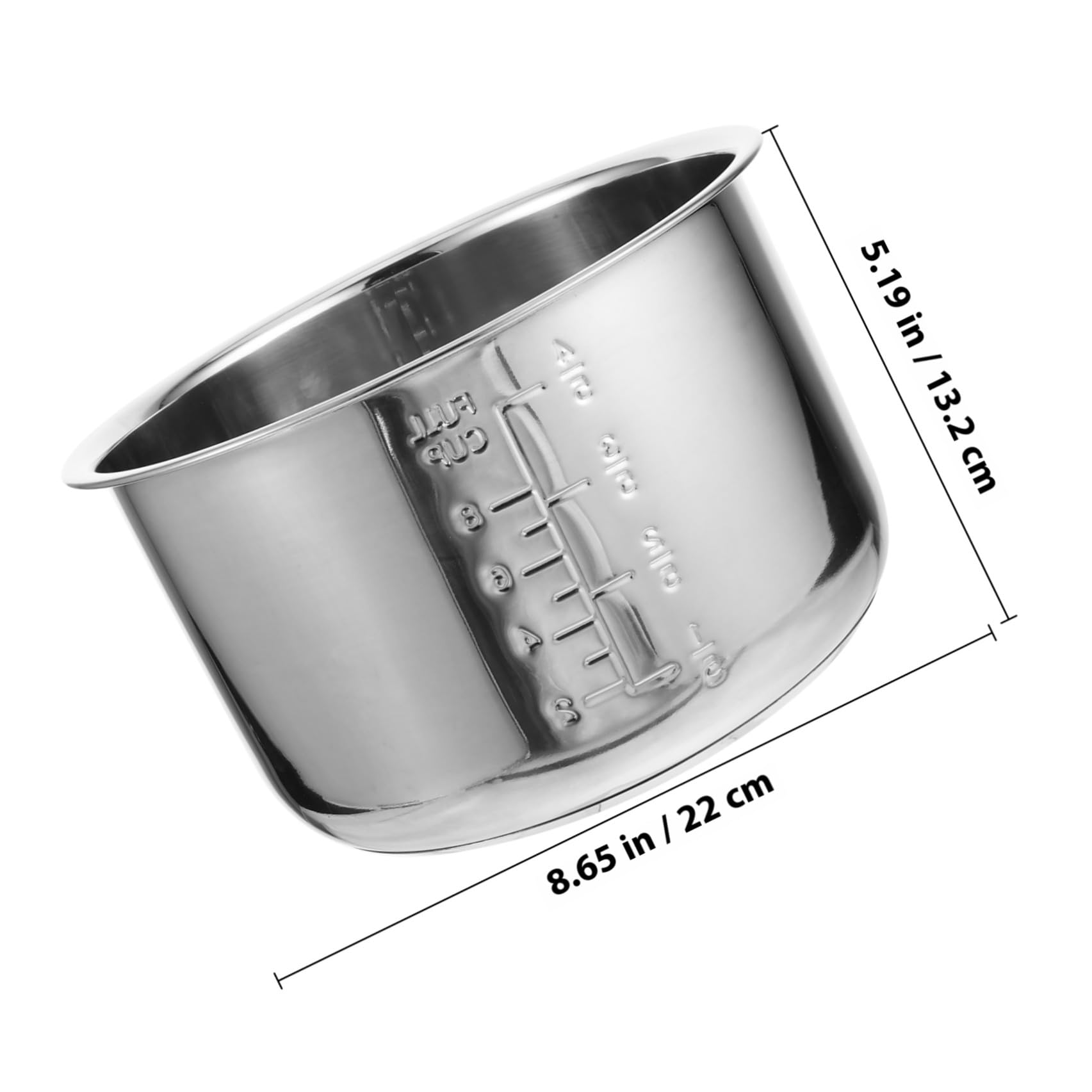 Acero Inoxidable Olla de Cocción Interior 4l para Cocina Eléctrica