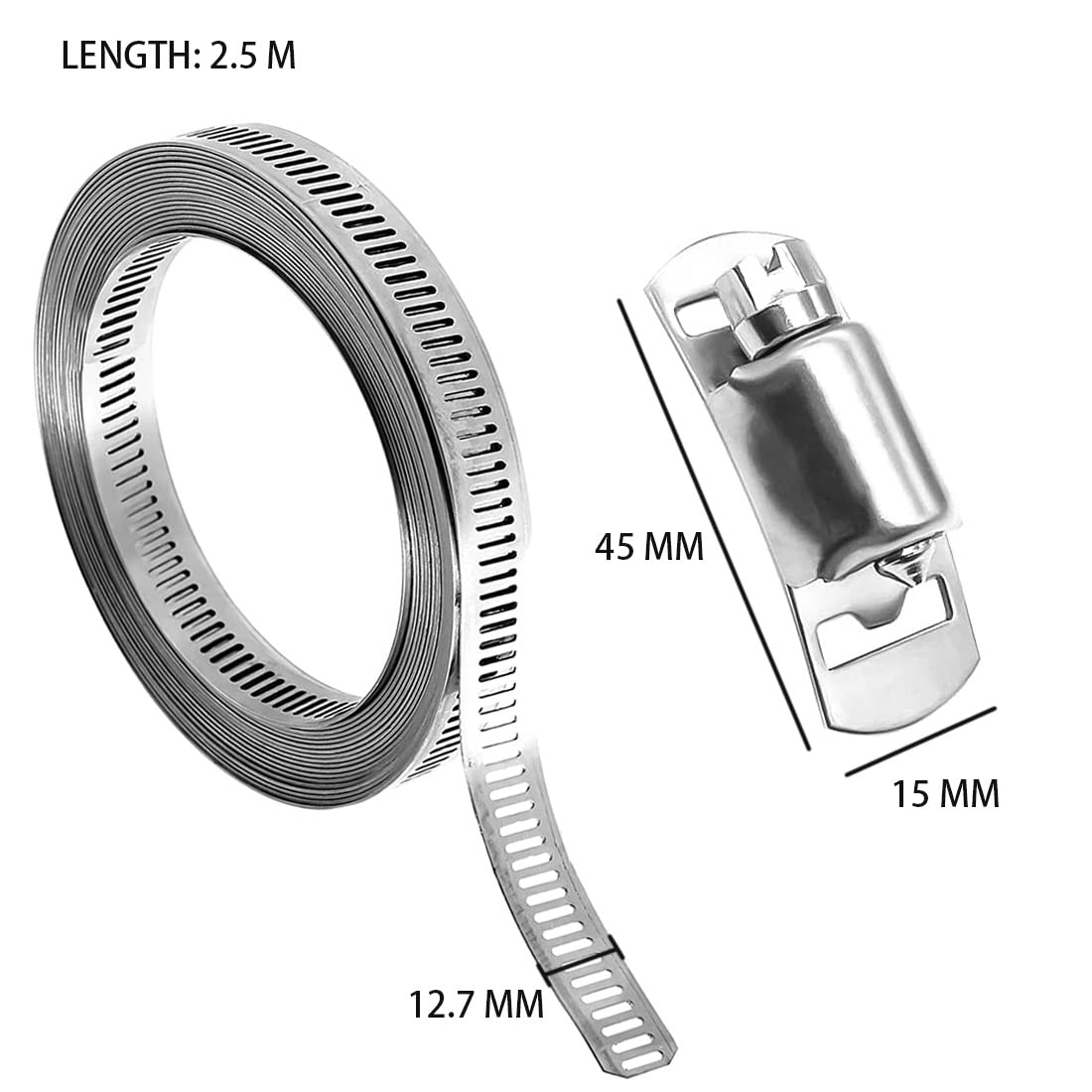 Fascette In Acciaio Inox Regolabili - 6 Pezzi Per Tubi E Cavi - Foto 11