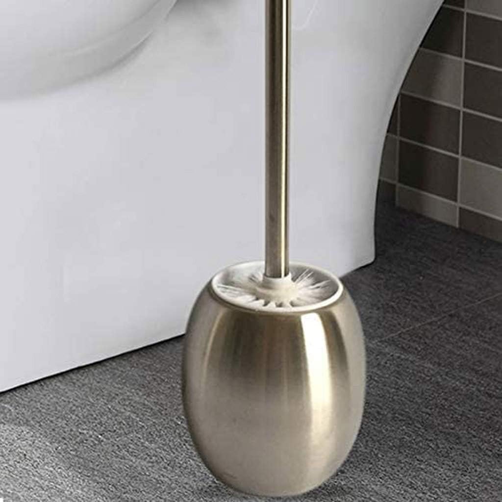 HBJWOV Stainless Steel Bathroom Toilet Cleaning Brush, Stainless Steel Toilet Brush, Toilet Brush Holder