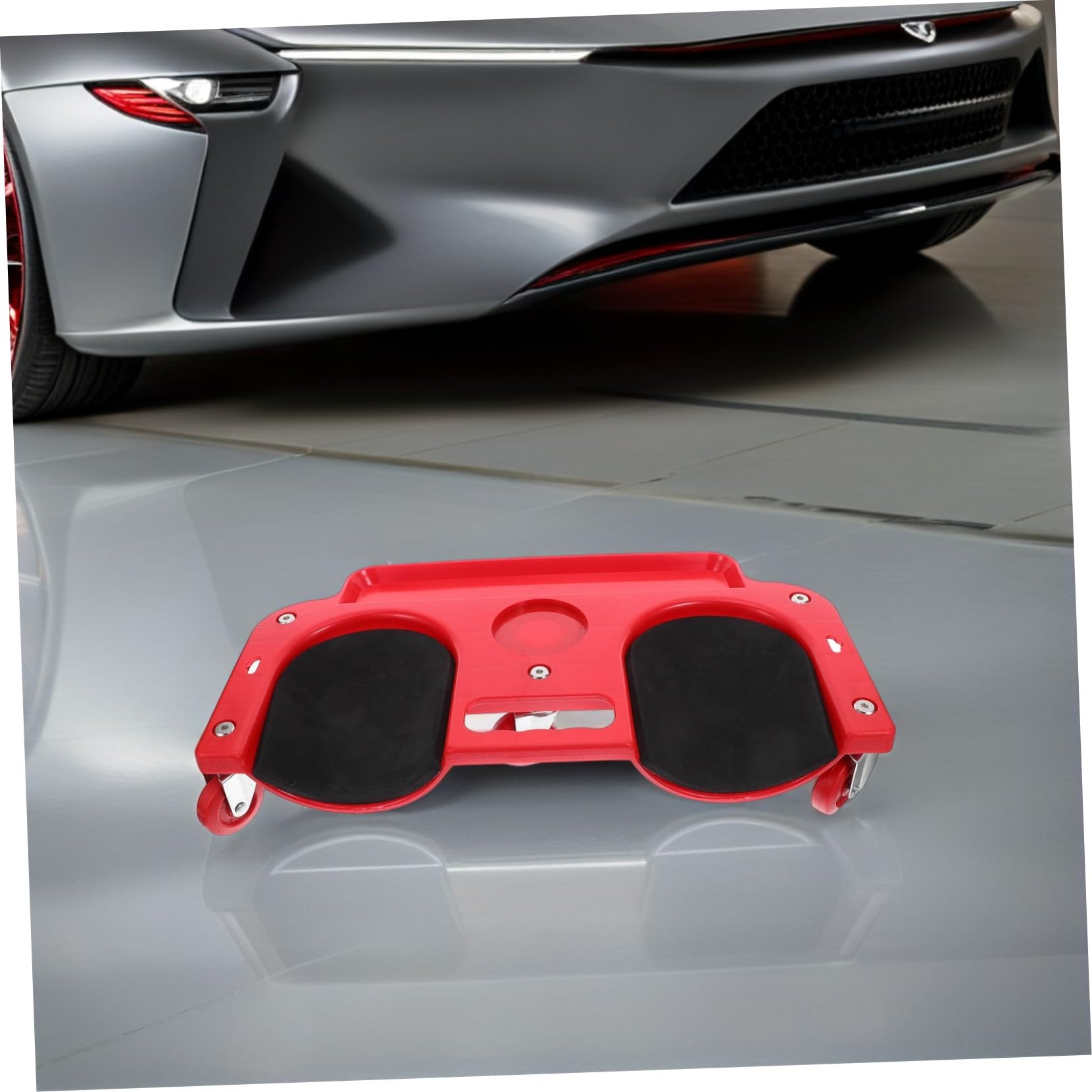 Ginocchiera per Auto con Ruote Girevoli, Tappetino per Pavimento Meccanico Antiscivolo in Eva, Protezione Ergonomica Pieghevole per Officina, Giardinaggio e Lavori di Riparazione
