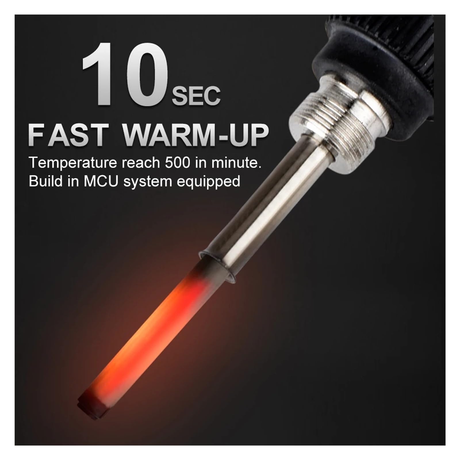 Zestaw Lutownicy Z Regulacją Temperatury 908U Wyświetlacz LCD Inteligentny Przełącznik 80 W Przenośne Narzędzie Do Lutowania(Black)