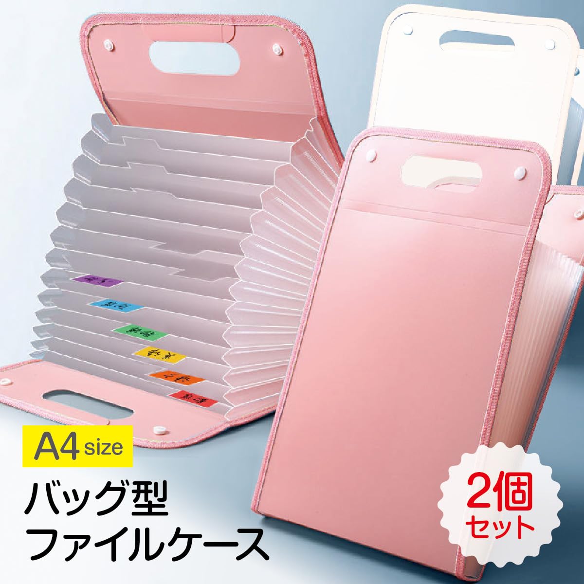 Amazon | ジアン バッグ型 ファイルケース A4 2個セット ドキュメント