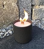 schmelzlicht selber machen  Schmelzlicht anthrazit mittel, dunkelgrau Tischfeuer Wachsbrenner Dauerbrenner, Outdoor, Wachsreste, Kerze Terrassenfeuer Geschenk, Geschenkidee, Deko Balkon