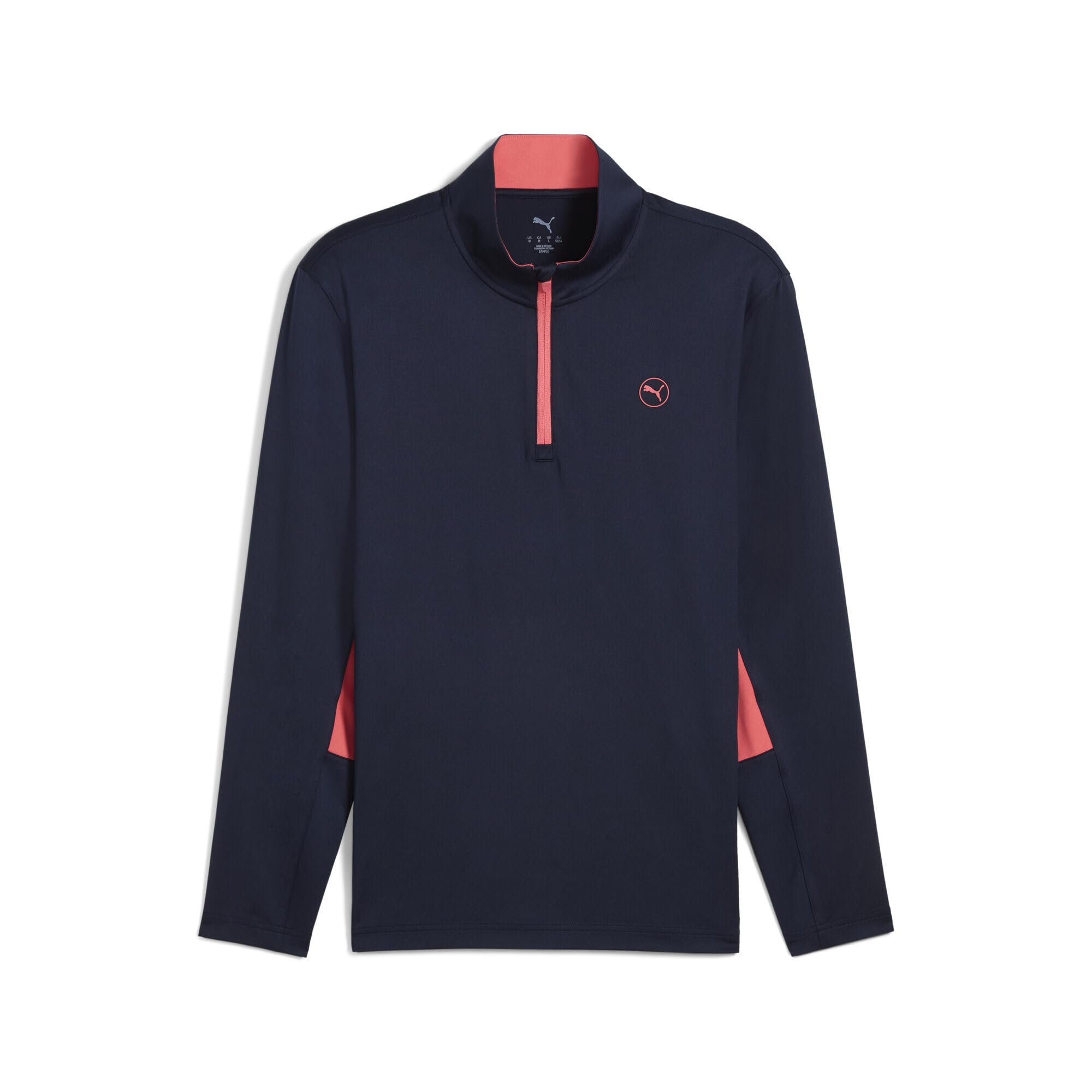 Puma Golf Mens Pure 2.0 Quarter Zip Golf Sweater - Deep Navy - L